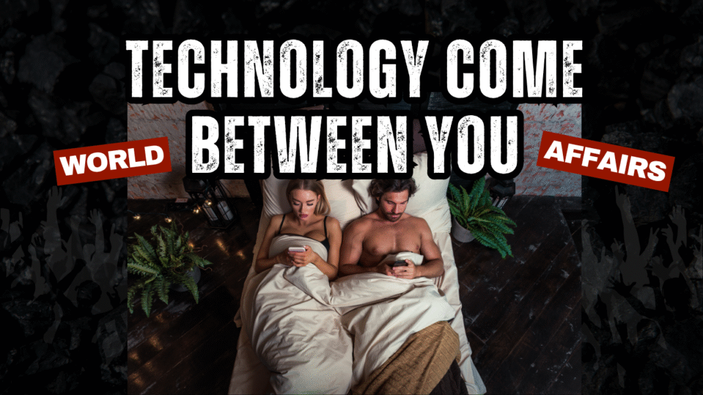 couple in bed with phone