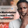 Man worried about masturbation and ED – illustrated image