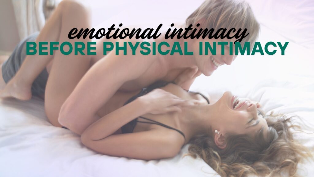 Couple practicing emotional intimacy before physical intimacy